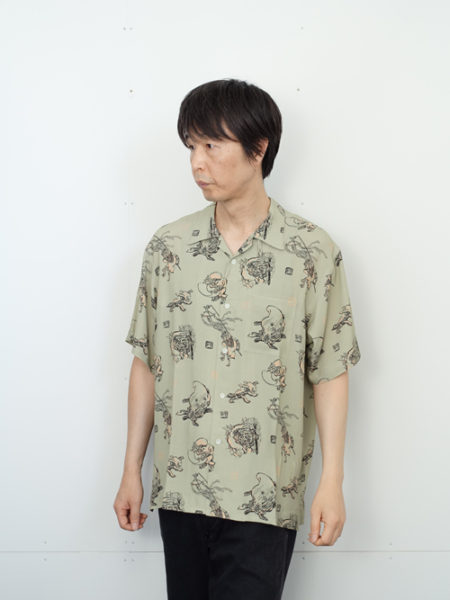 OLD JOE】ORIGINAL PRINTED OPEN COLLAR SHIRTS -YOUKAI- | legrow