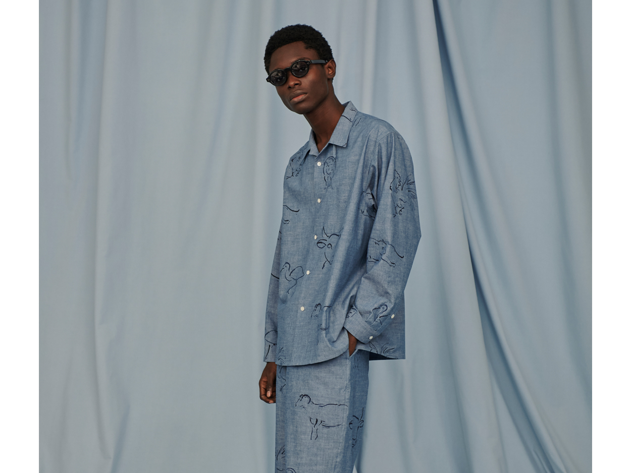 OLD JOE】ORIGINAL PRINTED OPEN COLLAR SHIRTS – | legrow